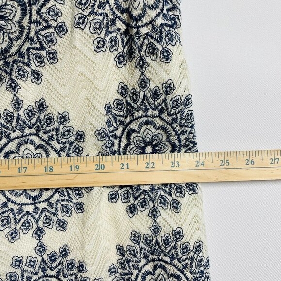 Jessica Howard Womens Ivory Knit Elbow Sleeves Mandala Shift Dress Size 20W - Picture 8 of 11